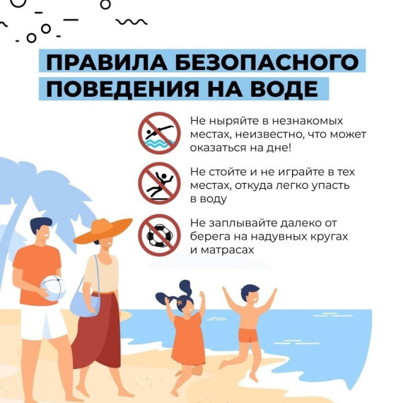 Правила поведения на воде в летний период.